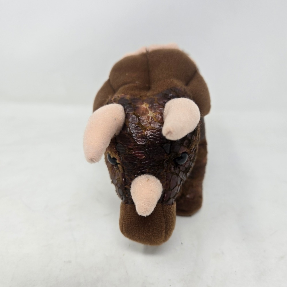 Douglas Cuddle Toy Triceratops Dinosaur Plush Brown Multi Scale Texture 3783.1